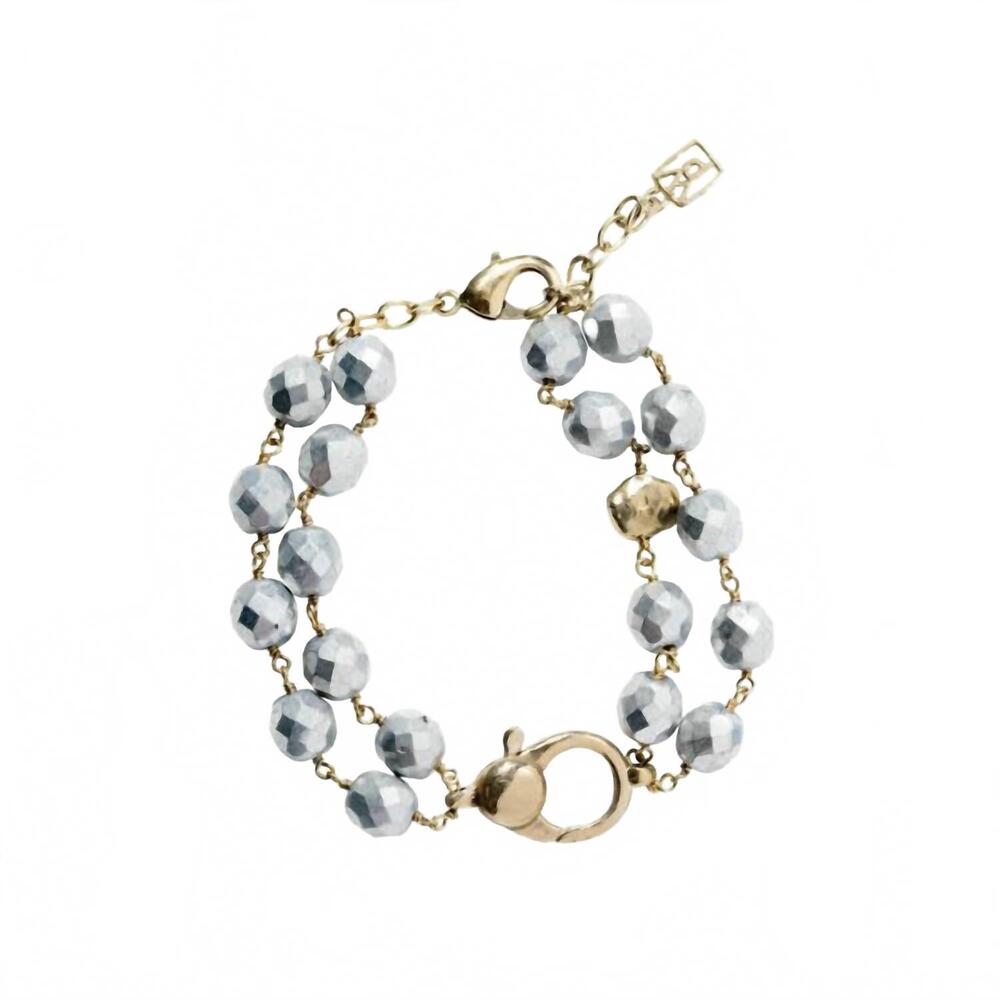 NEW WAXING POETIC women's ensemble bracelet in bright silver
